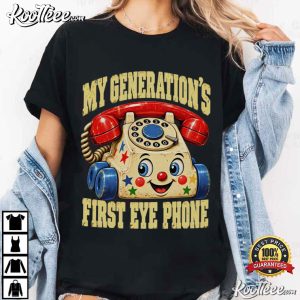 My Generation's First Eye Phone Funny Retro Tech Quote T Shirt (3)