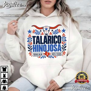 Talarico Hinojosa Texas Blue Floral Longhorn T Shirt (1)