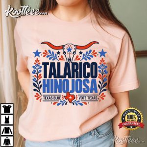 Talarico Hinojosa Texas Blue Floral Longhorn T Shirt (3)