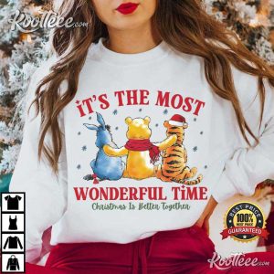 Christmas Wonderful Time Winnie The Pooh T Shirt (4)