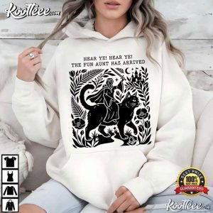 Medieval Fun Aunt Knight Riding Black Cat T-Shirt Medieval Fun Aunt Knight Riding Black Cat T Shirt (4)