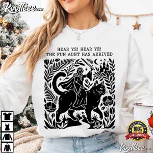 Medieval Fun Aunt Knight Riding Black Cat T-Shirt Medieval Fun Aunt Knight Riding Black Cat T Shirt (3)