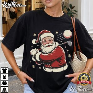 Santa Golf Christmas Holiday Golfer Funny Winter T Shirt (3)