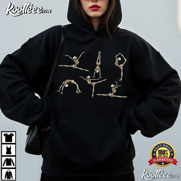 Skeleton Gymnastics Funny Halloween Vintage T-Shirt Skeleton Gymnastics Funny Halloween Vintage T-Shirt