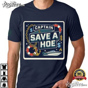 Captain Save A Hoe Bootleg Rap 90s Chrome Letters Nautical T Shirt (4)