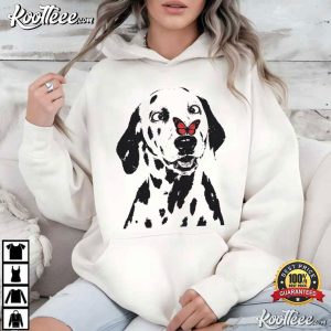 Dalmatian Dog Butterfly On Nose Spotted Dog Lover T Shirt (3)