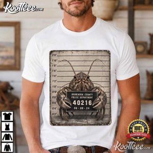 Lobster Mugshot Funny Lobster Sarcastic Animal Seafood T Shirt (1)