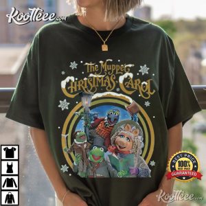 Kermit Gonzo Miss Piggy Xmas Retro 90s Muppet Christmas Carol T Shirt (1)