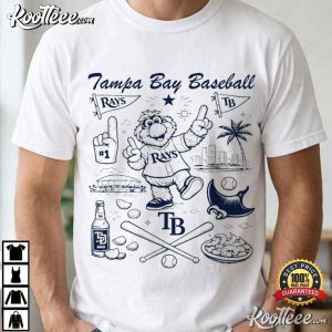 Tampa Bay Doodle Art Vintage Baseball Game Day T Shirt (4)