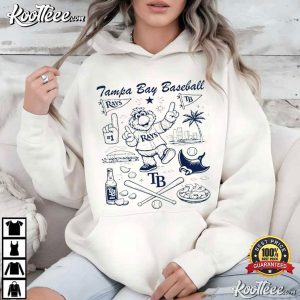 Tampa Bay Doodle Art Vintage Baseball Game Day T Shirt (3)