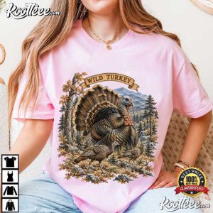 Wild Turkey Retro Wildlife Graphic Thanksgiving Vintage 90s T Shirt (4)