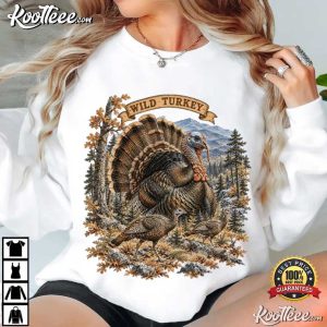 Wild Turkey Retro Wildlife Graphic Thanksgiving Vintage 90s T Shirt (2)