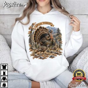 Wild Turkey Retro Wildlife Graphic Thanksgiving Vintage 90s T Shirt (3)
