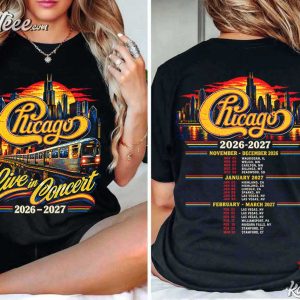 Chicago Band Live Concert 2026 2027 Rock Band Tour T Shirt (1)