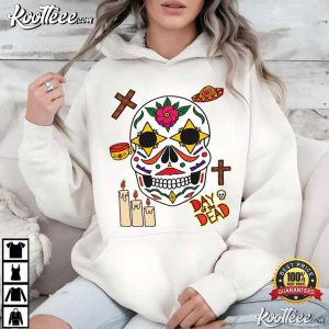 Day Of The Dead Colorful Sugar Skull Dia De Los Muertos T Shirt (4)