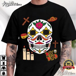 Day Of The Dead Colorful Sugar Skull Dia De Los Muertos T Shirt (2)