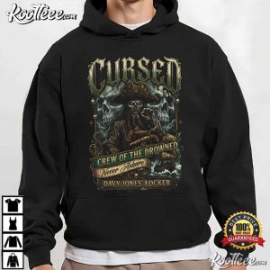 Ghost Pirate Crew Cursed Skeleton Captain Dark Fantasy Nautical T Shirt (4)