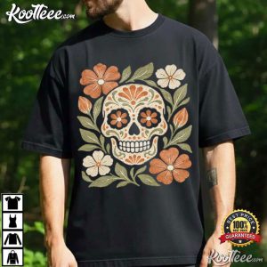 Minimalist Day Of The Dead Dia De Los Muertos Skull Lover T Shirt (1)