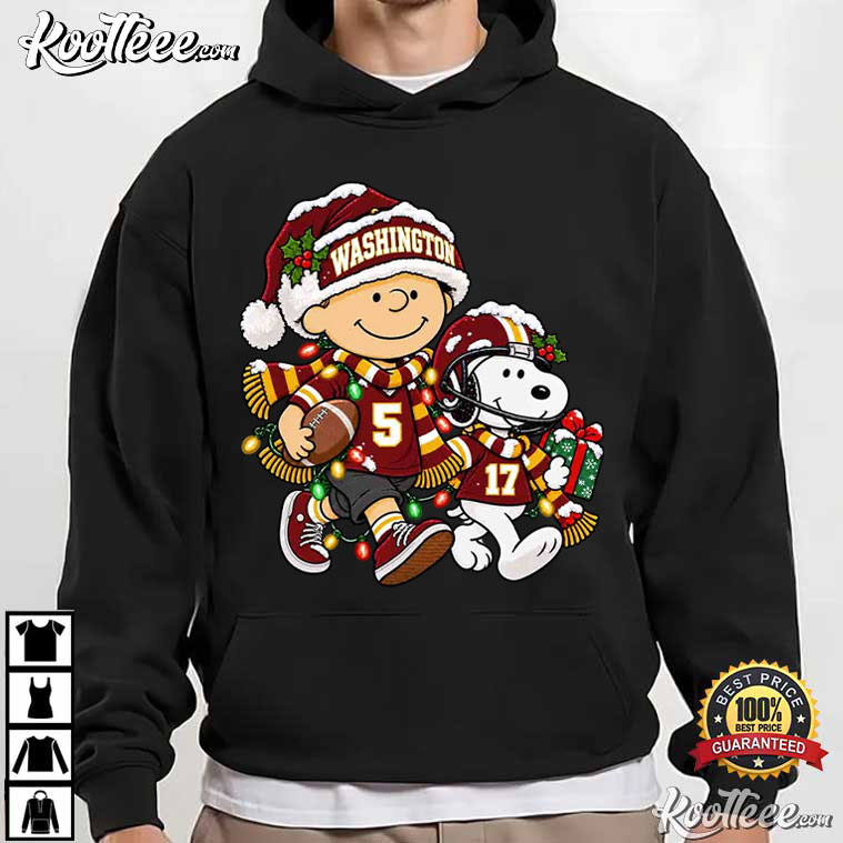 Washington Commanders Cartoon Christmas Football Holiday Game Day Fan Merch T-Shirt Washington Commanders Cartoon Christmas Football Holiday Game Day Fan Merch T-Shirt