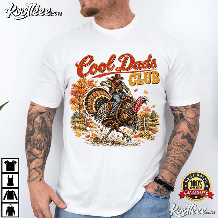 Thanksgiving Father Funny Cowboy Riding Turkey T-Shirt Thanksgiving Father Funny Cowboy Riding Turkey T-Shirt