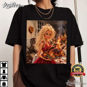 Thanksgiving Doll Funny Turkey Pumpkin Pie T Shirt (4)
