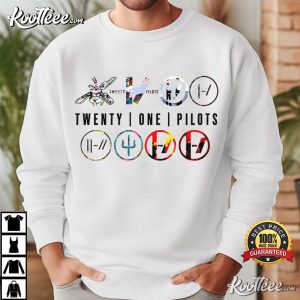 Twenty One Pilots All Eras Album Covers And Logos Collage T-Shirt Twenty One Pilots All Eras Album Covers And Logos Collage T Shirt (2)