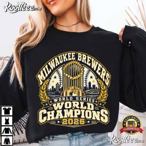 Milwaukee Brewers World Series Trophy 2026 Baseball Fan T Shirt (1)