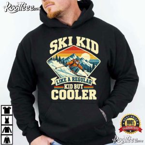 Ski Kid Like A Regular Kid But Cooler Funny Skiing Skier Retro Mountain T Shirt (2)