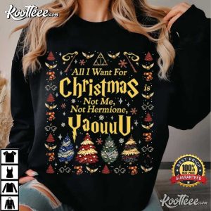 All I Want For Christmas Is Not Me Yaou Funny Wizard Christmas T Shirt (2)
