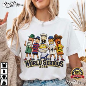 Milwaukee Brewers World Series Racing Sausages MKE Mascot T-Shirt Milwaukee Brewers World Series Racing Sausages MKE Mascot T Shirt (2)