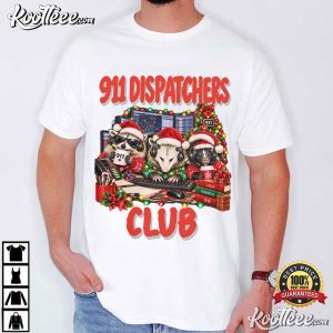 Raccoon 911 Dispatcher Christmas First Responders Gift T-Shirt Raccoon 911 Dispatcher Christmas First Responders Gift T Shirt (1)