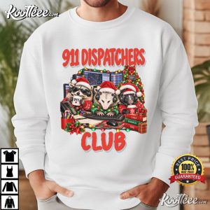 Raccoon 911 Dispatcher Christmas First Responders Gift T-Shirt Raccoon 911 Dispatcher Christmas First Responders Gift T Shirt (2)