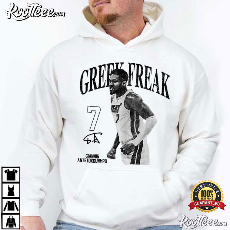 Miami Heat Greek Freak Vintage Basketball T-Shirt Miami Heat Greek Freak Vintage Basketball T-Shirt