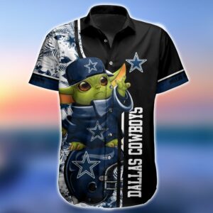 Dallas Cowboys Nfl Baby Yoda Hawaiian Shirt