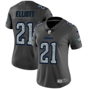 Ezekiel Elliott Dallas Cowboys 21 Gray NFL Limited Jerseys