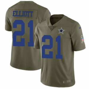 Ezekiel Elliott Dallas Cowboys 21 Olive NFL Limited Jerseys 1