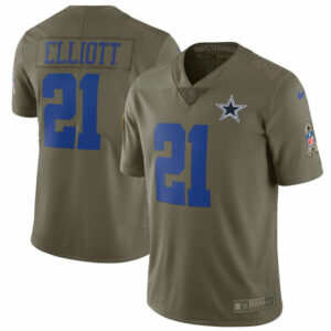 Ezekiel Elliott Dallas Cowboys 21 Olive NFL Limited Jerseys