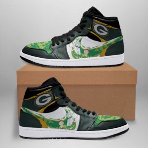 Rick and Morty Green Bay Packers Nike Air Jordan Sneakers AJ1115