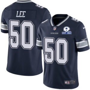 Sean Lee Dallas Cowboys 50 Navy With Est 1960 NFL Limited Jerseys