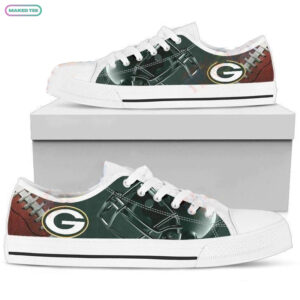 Nfl Green Bay Packers Artistic Scratch Low Top Canvas Shoes Sneakers Tmt641 Ds0 07420 z37