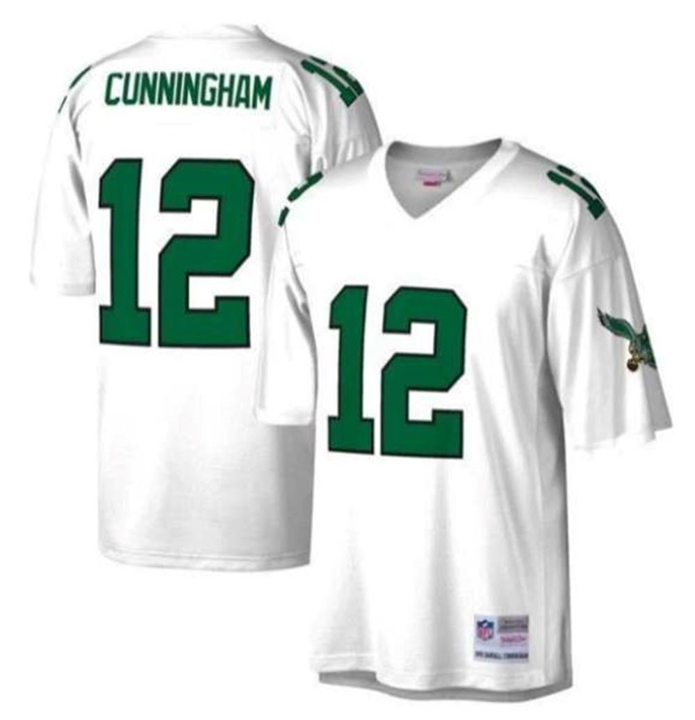 Philadelphia Eagles #12 Randall Cunningham White Stitched NFL Jersey