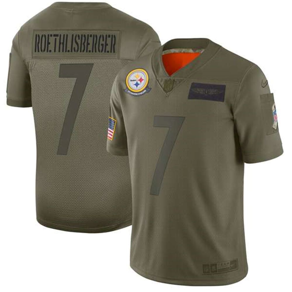 Pittsburgh Steelers #7 Ben Roethlisberger 2019 Camo Salute To Service Limited Stitched NFL Jersey