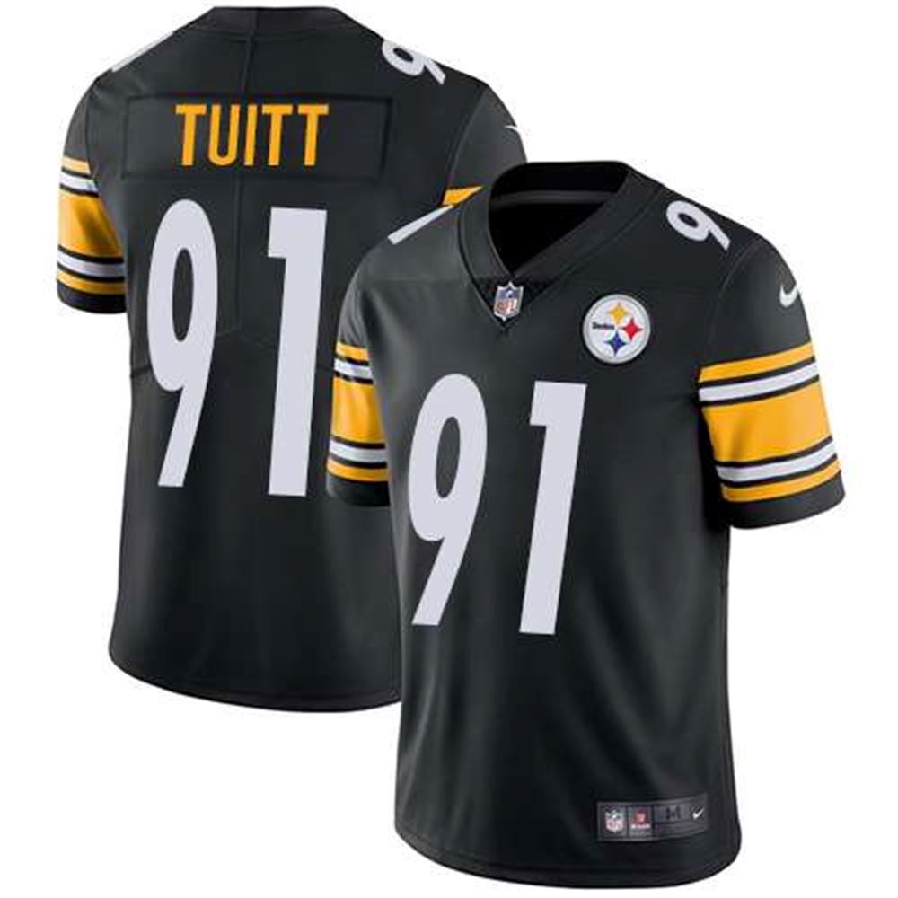 Pittsburgh Steelers #91 Stephon Tuitt Black Team Color Men's Stitched NFL Vapor Untouchable Limited Jersey