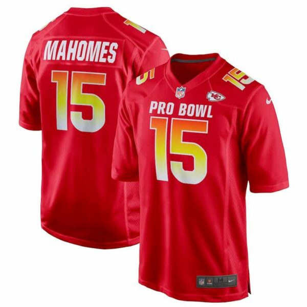 AFC Kansas City Chiefs 15 Patrick Mahomes Red 2019 Pro Bowl NFL Game Jersey