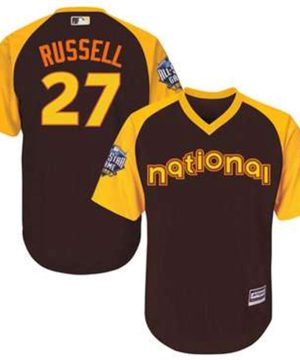 Addison Russell Brown 2016 MLB All Star Jersey Mens National League Chicago Cubs 27 Cool Base Game Collection