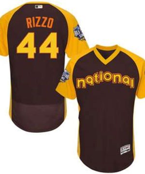 Anthony Rizzo Brown 2016 All Star Jersey Mens National League Chicago Cubs 44 Flex Base Majestic MLB Collection Jersey