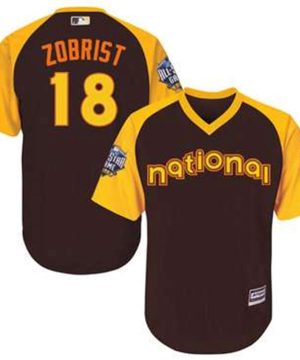 Ben Zobrist Brown 2016 MLB All Star Jersey Mens National League Chicago Cubs 18 Cool Base Game Collection