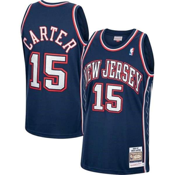 Brooklyn Nets 15 Vince Carter Navy Throwback Stitched Jersey