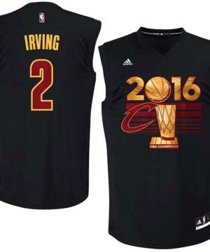 Cavaliers 2 Kyrie Irving Black 2016 NBA Finals Champions Jersey