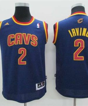 Cavaliers 2 Kyrie Irving Blue Youth Jersey